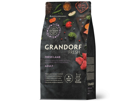 GRANDORF Fresh Cat ADULT Lamb&Sweet Potato (Свежее мясо ягненка с бататом для кошек) 0.4кг