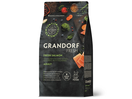 GRANDORF Fresh Cat ADULT Salmon&Sweet Potato (Свежее филе лосося с бататом для кошек) 0.4кг