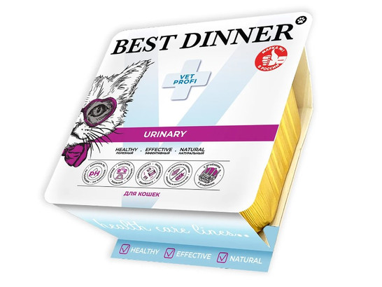 BEST DINNER для кошек и котят с 6 мес. URINARY, ягненок, 0.1кг, ламистр