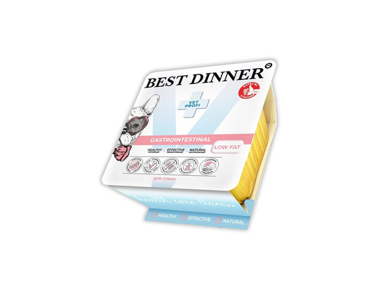 BEST DINNER для собак Gastro Intestinal, Индейка, 0.1кг, ламистр.