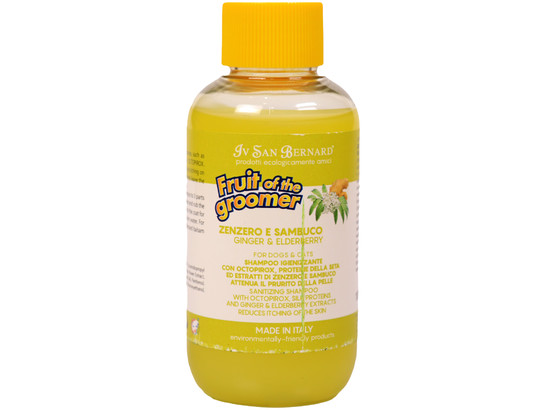 Шампунь ISB Fruit of the Grommer Ginger&Elderbery для любого типа шерсти против раздражений и перхоти 100мл