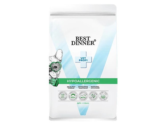 BEST DINNER для собак HYPOALLERGENIC, Свинина/черная львинка/рис, 12.0кг