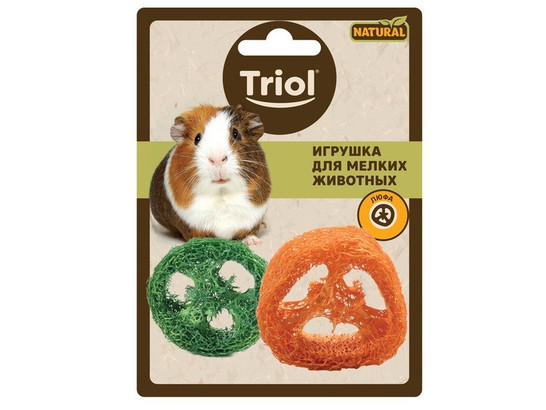 Игрушка Триол д/мелких животных из люфы Ломтики, 5.0*2.0см, серия NATURAL