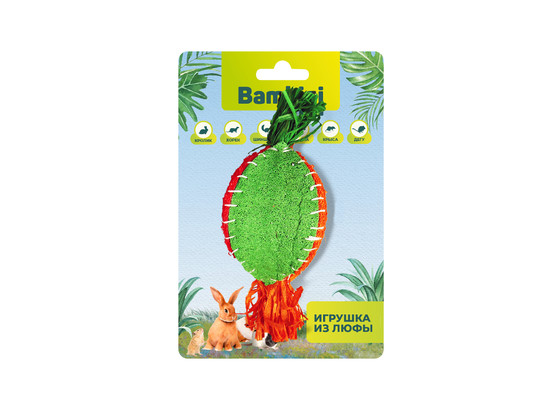 Игрушка д/грызунов Bambini Pets Куб, Репка из люфы
