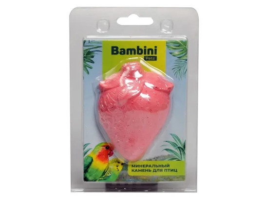 Минеральный камень д/птиц Bambini Pets Клубничка