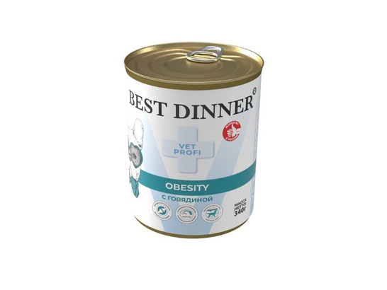BEST DINNER для собак Obesity (контроль веса), 0.34кг, конс.