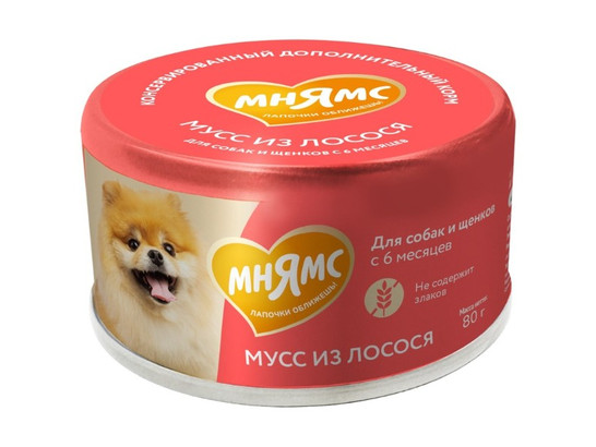 Мнямс Мусс д/собак и щенков старше 6 мес. 80г, конс.