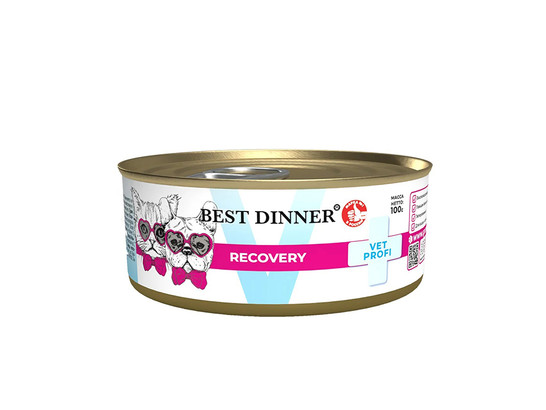 BEST DINNER для кошек и собак RECOVERY, истощ.восст. 0.1кг, конс.