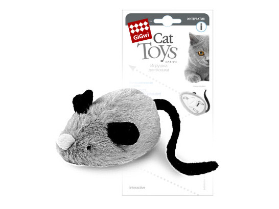 Игрушка д/к Триол SPEEDY CATCH Мышка интерактивная со звуковым чипом, 9см