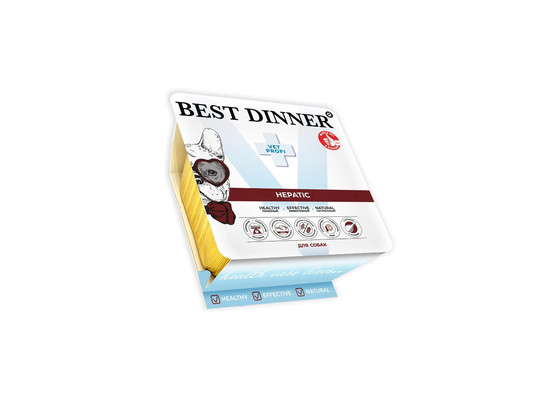 BEST DINNER для собак HEPATIC, заболевание печени. паштет 0.1кг, ламистр 