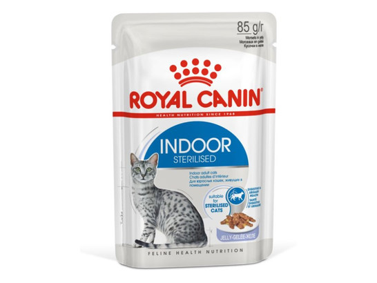 Royal Canin для кошек Indoor sterilised желе, 0.085кг, пауч