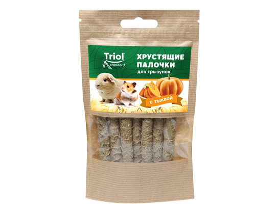 Лакомство д/грызунов Триол Standard хрустящие палочки с тыквой, 30г