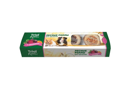 Лакомство д/грызунов Триол Standard лесные роллы с овощами, 70г (уп. 4 шт)