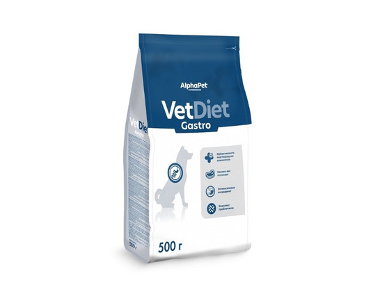 ALPHAPET VET DIET GASTRO для взрослых собак 0.5кг, Индейка