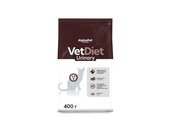ALPHAPET VET DIET URINARY для взрослых кошек 0.4кг, Индейка