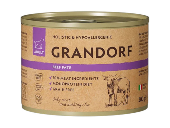 GRANDORF для собак Паштет, 0.2кг конс.