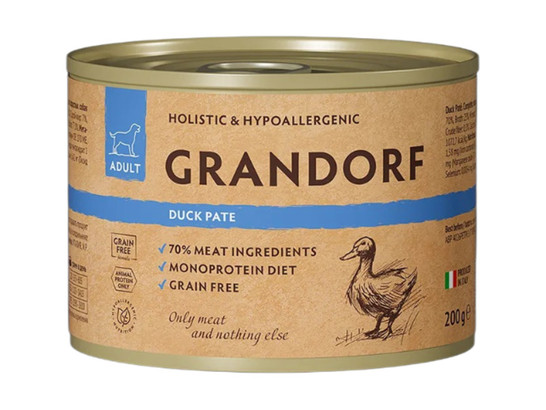 GRANDORF для собак Паштет, 0.2кг конс.