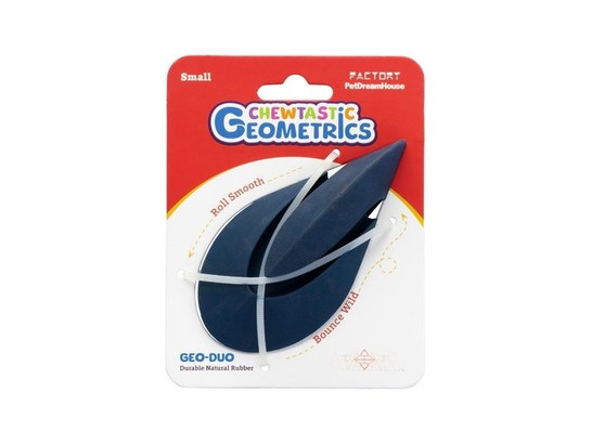 Игрушка интерактивная д/с Chewtastic Geometrics Geo-Duo из натур.каучука, 11*5.6см