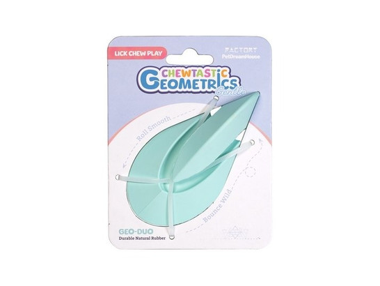 Игрушка интерактивная д/с Chewtastic Geometrics Geo-Duo из натур.каучука, 11*5.6см