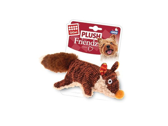 Игрушка д/с Gigwi Plush Friendz Лисичка с пищалкой 9см