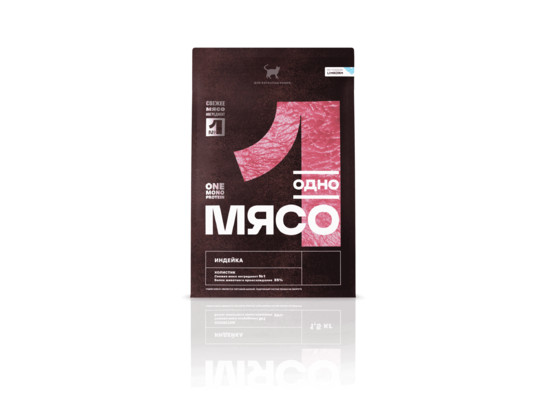 Одно Мясо для кошек, Индейка, 0.4кг 