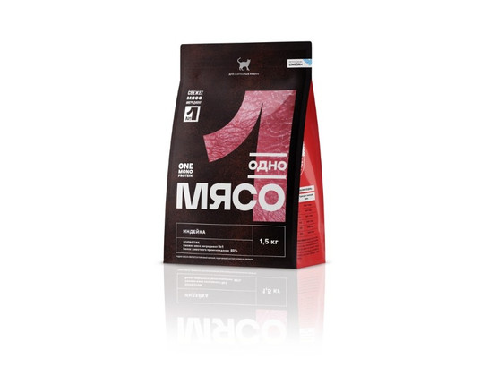 Одно Мясо для кошек, Индейка, 0.4кг 