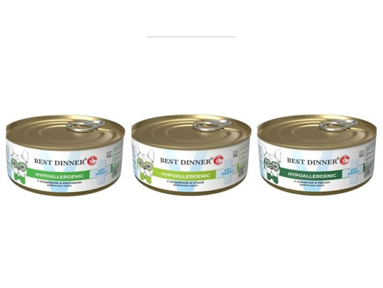 BEST DINNER для собак HYPOALLERGENIC, 0.1кг, конс.