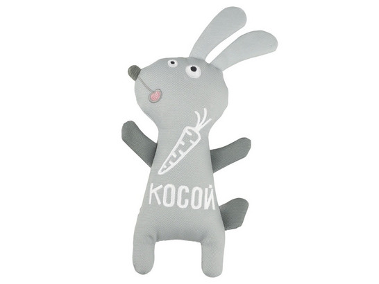 Игрушка д/собак Триол Зайка-Косой, мягкая, 15*20.5см
