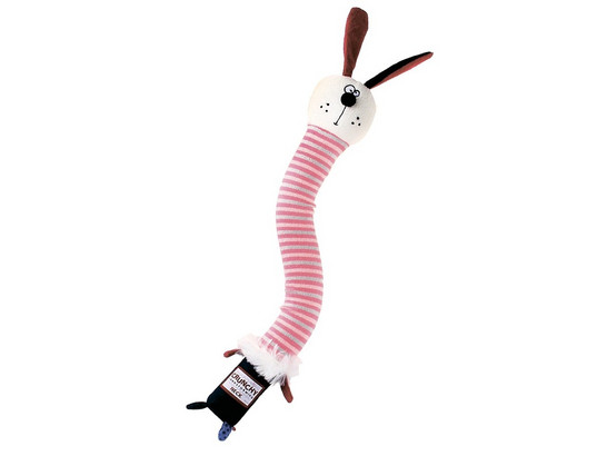 Игрушка д/с Gigwi CRUNCHY NECK, Заяц с хрустящей шеей и пищалкой, 28см