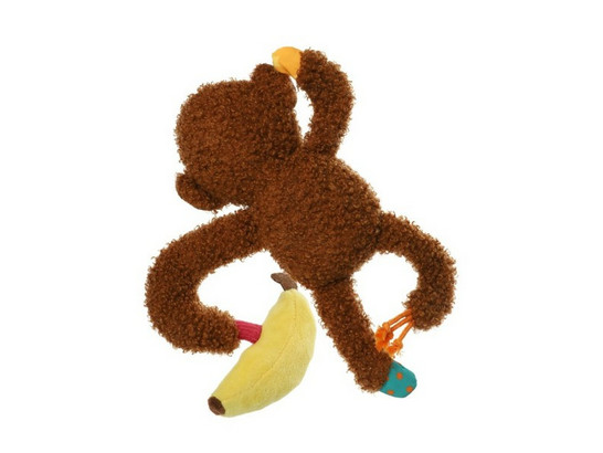 Игрушка д/с GiGwi PLUSH FRIENDZ Обезьянка с бананом, 21см