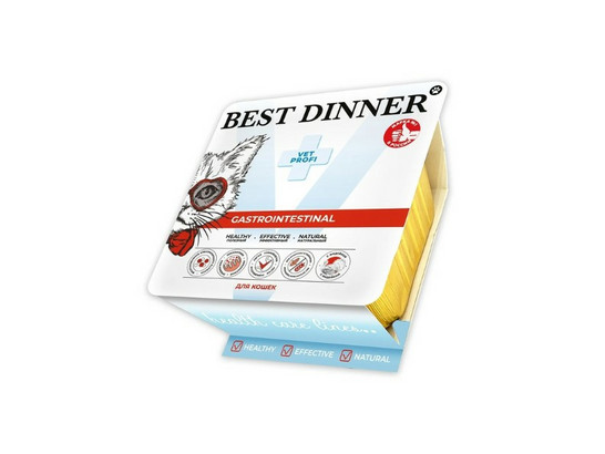 BEST DINNER для кошек Gastro Intestinal, индейка, 0.1кг, ламистр